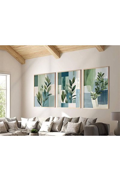 Dekorsiahome 3 Pcs Wood Frame Living Room Salon Kitchen Table Set Set3051
