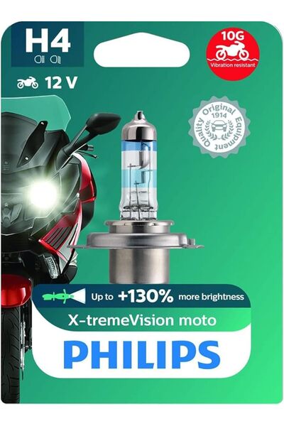 Philips H4 X-tremeVision +%130 Motosiklet Ve Araç Far Lambası, 1 adet ( 12V- ...