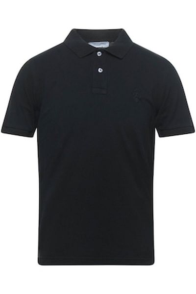 Trussardi Tricou polo bărbătesc cu imprimeu logo, Trussardi, Negru, M
