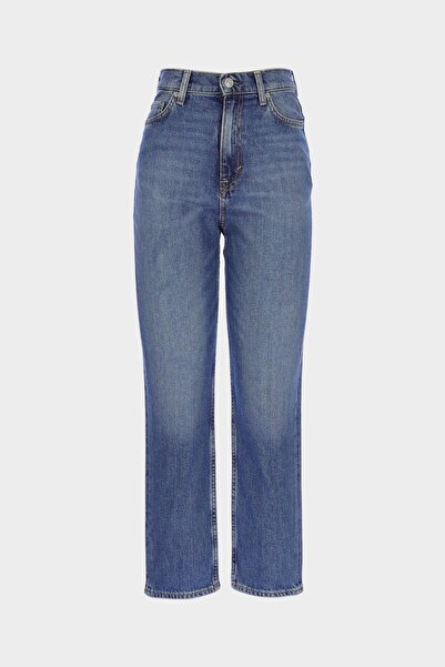 CROSS JEANS Sydney Yüksek Bel Orta Mavi Patı Fermuarlı Slim Fit Jean Pantolon C 4529-092