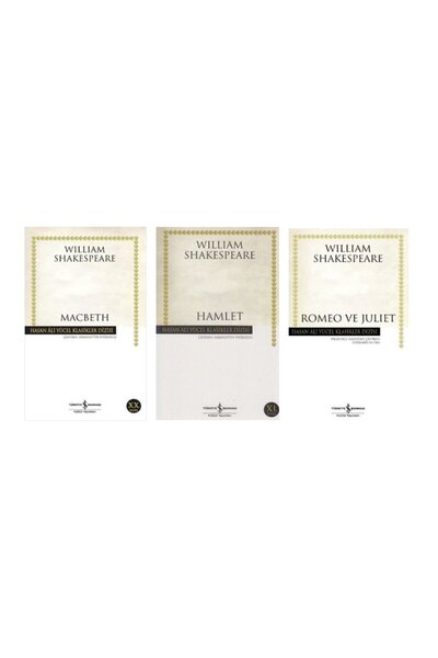 TÜRKİYE İŞ BANKASI KÜLTÜR YAYINLARI macbeth + hamlet + romeo ve julliet = 3 set