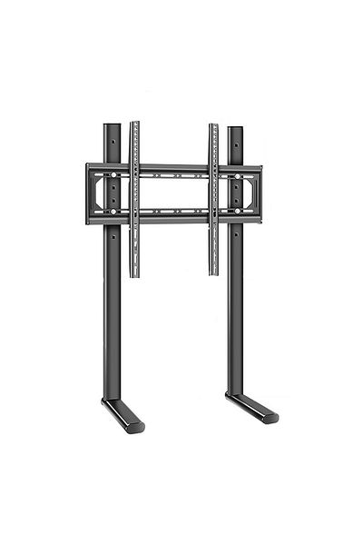 HILLPORT Heavy-Duty Steel TV Floor Stand for 40-85" TV Screens, 55KG Capacity, Dual-Pole Design