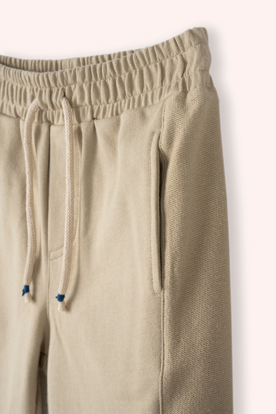 Panço Erkek Çocuk Beli Lastikli Haki Örme Şort