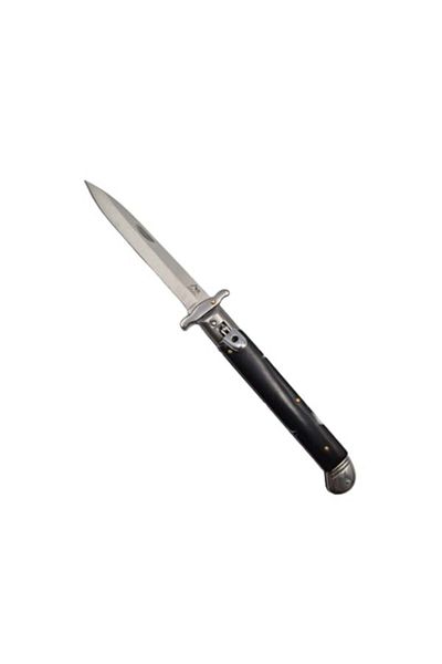 Depox Stiletto Automatic Knife, Italian Marble, 27 Cm, Black