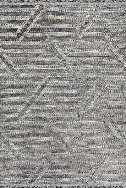 Halı Sepeti Decoser Hereke 062 Gri Hav Toz Vermez Salon Halısı Kesme Halı Yolluk