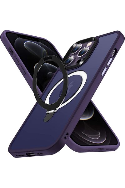 Potok Protective Case For Iphone 12 Pro Max , Tpu, Dark Purple, 6.7 Inches