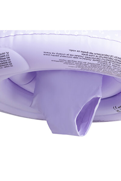 Swim Essentials حلقة سباحة ليلك ليوبارد بيبي مع دعم للظهر 0-1 سنة