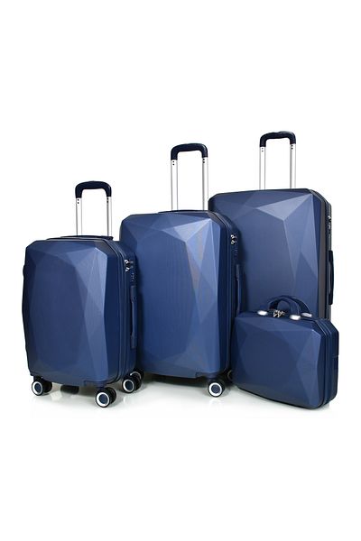 MORANO Morano 4-Piece Luggage Set Durable and Lightweight Spinner Wheeled Suitcase with Numbered Security Lock