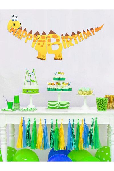 Parti Adresi Τυπικό γράμμα Dinosaur Happy Birthday