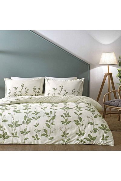 Linens Σετ Παπλωματοθήκη Allday Balsa Cotton Satin Διπλό Κρέμα