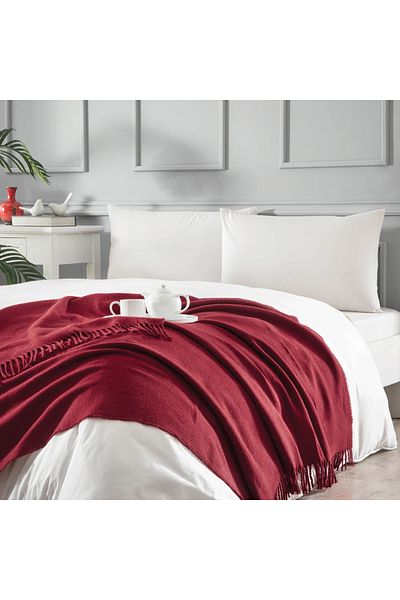 Linens Remedy Acrylic Throw / Tv Blanket Red