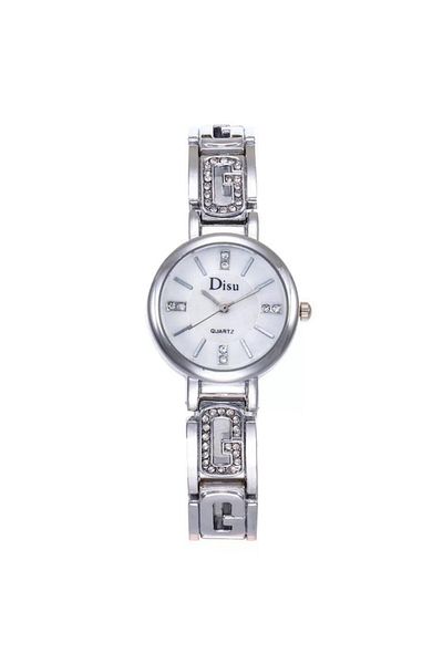 DİSU Ceas de damă Disu Cross Silver, cadran alb