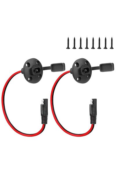Paekq Set of 2 cables SAE to 12 AWG Paekq, copper/PVC, red/black, 33 cm
