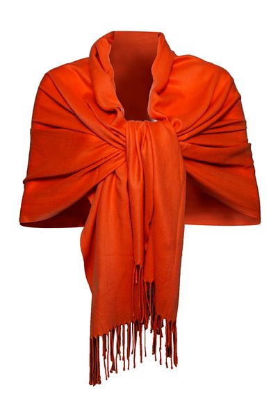 DACSHOP Cashmere shawl scarf, red