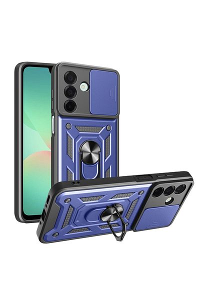 SKYDDAR INNOVATION Carcasă pentru Samsung Galaxy A26 5G, CamShield, albastră, set de autocolante