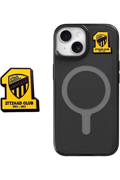 Generic 5 Pieces Union Club Sticker Metal Phone Sticker, Etihad Logo Design - Yellow and Black
