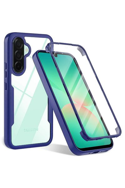 SKYDDAR INNOVATION Husă + folie pentru Samsung Galaxy A26 5G, [pachet 360°] ColorVerse, albastră, set cu autocolant