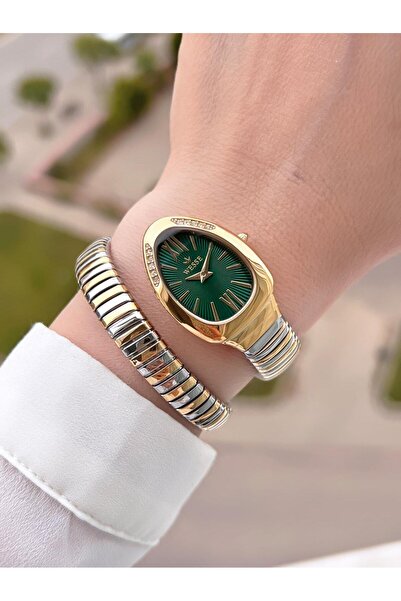 Wesse Yılan Tasarım Sarmalı Kordon 2 Yıl Garantili 3 Atm Suya Dayanıklı Kadın Kol Saati BWWL.1150.02