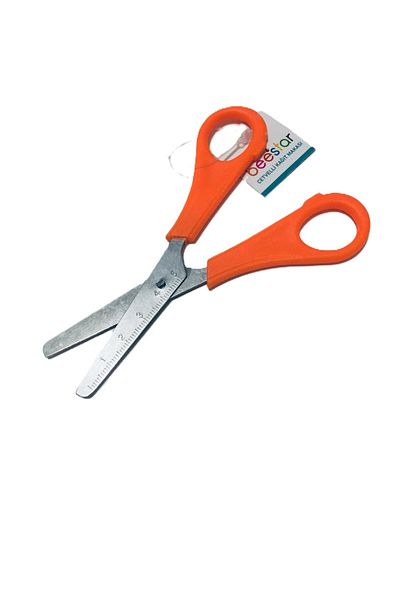 BEESTAR Eco Paper Scissors with Ruler & 13 Cm-Orange