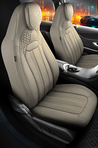 Panda Kılıf Panda Hunter Lacost Fabric Automotive Seat Cover with Orthopedic Support-Full Set