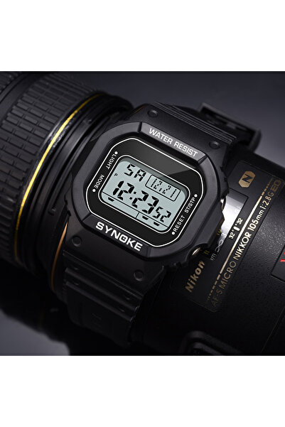 Choice ساعة يد رقمية عسكرية سوداء للرجال رياضية مضيئة كرونوغراف مقاومة للماء للرجال ساعة معصم إلكترونية