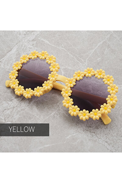 Choice نظارات شمسية للأطفال من سلسلة ديزي الجديدة، بإطار دائري، وشكل بتلات، و...