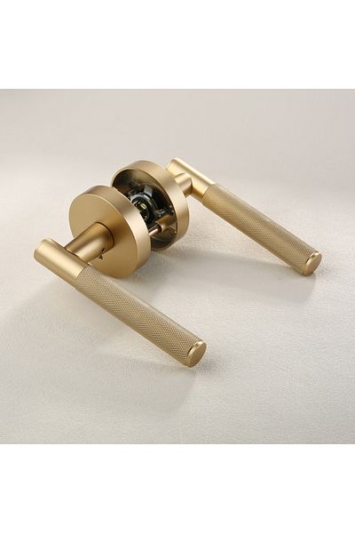 Choice Matte Black Viladepot Privacy Door Handle Knurled Handle Lever Bedroom Bathroom Passage Door Lock Re