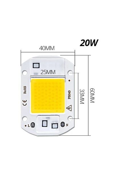 Choice 20W Warm White 110V LED Chip COB Lamp Bead 20W 30W 50W LED 220V 110V Smart IC No Need Driver DIY Flo