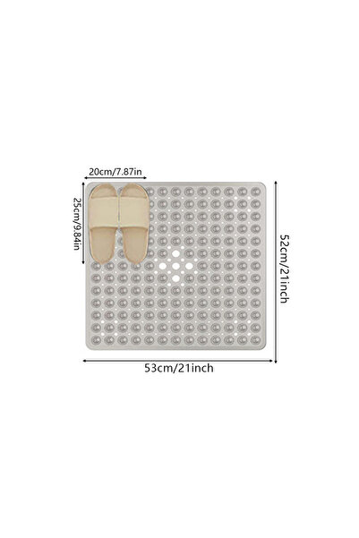 Choice سجادة دش غير قابلة للانزلاق من مادة PVC ذات فتحة تسرب الفقاعات مربعة م...