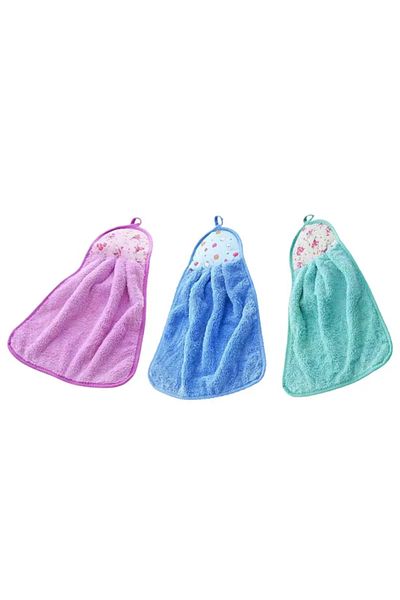 Choice Randomlypack4items 3pcs Coral Fleece Fingertip Towel, Hanging Towel For Wiping Hands, Household Dish