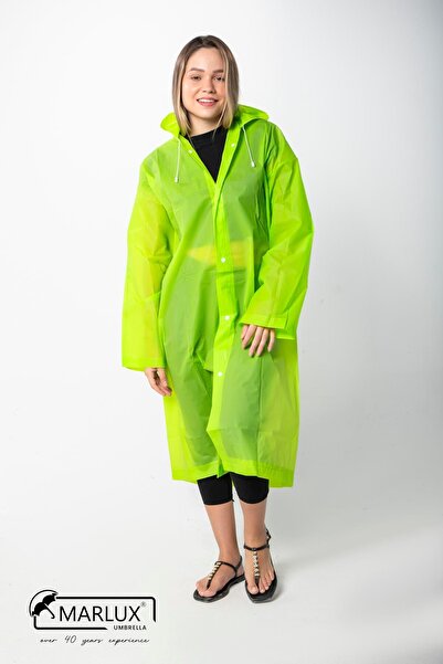 Marlux Γυναικείο ανδρικό αδιάβροχο με κουκούλα κουμπώματα Eva Green Raincoat M21MRC881R12