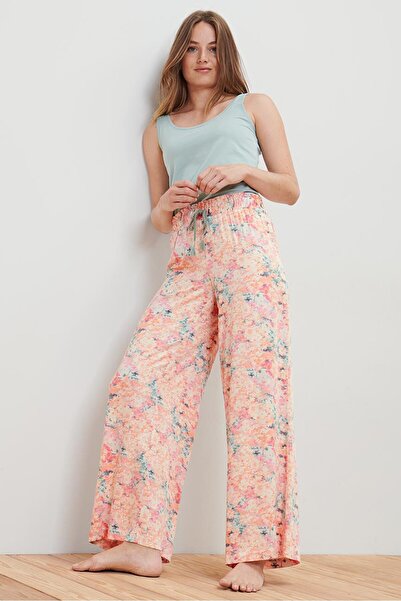 Tchibo Women Regular Fit Tie Dye Wide Leg Pajama, Multicolor