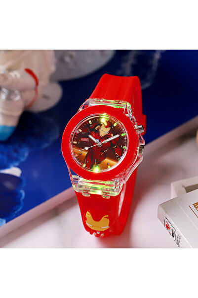 Choice GT Red 3D Mickey Children Watches Girls Color Light Source Silicone Mi...