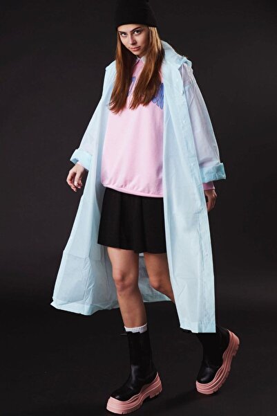 By Marine Women's Men's Raincoat Hooded Snap Fastener Eva Water Green Raincoat Bymmrc881r10