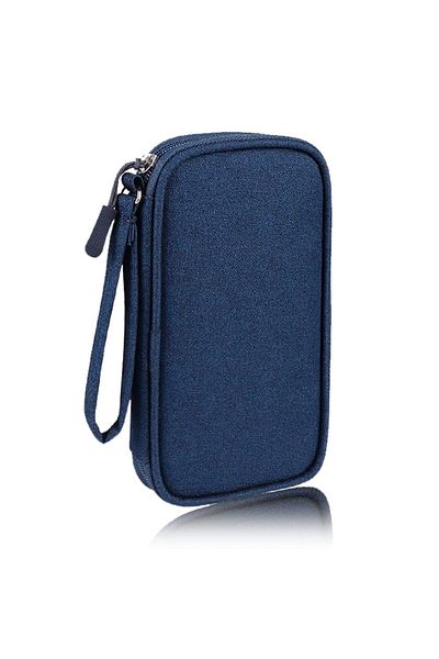 Choice blue 1pc Electronics Accessories Organizer Pouch Bag, Travel Universal Organizer for Cable, Charger,