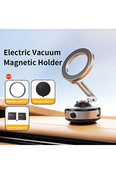 Choice حامل هاتف للسيارة كهربائي رمادي اللون مع كوب شفط قابل للدوران 360 درجة...