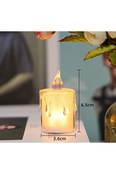 Choice 24pcs B 24 Pcs Led Candles Light Flameless Candle Plastic Pillar Flickering Candle Night Light Home
