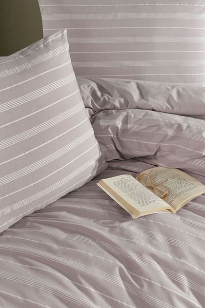 VAROL Set cuvertură de pilota din satin cu dungi (KING SIZE).