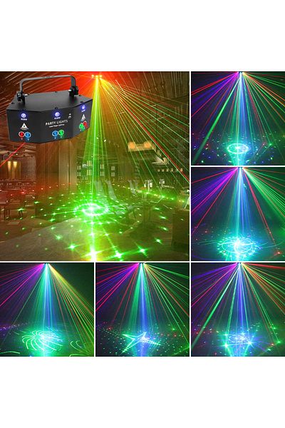 Choice Eu Plug Hcwe 9 Eyes Projector Rgb Christmas Laser Party Light Remote Control Nightclub Lights Decora