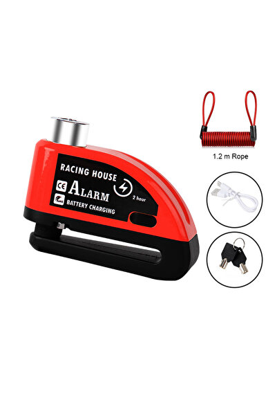 Choice6 حبل قفل أحمر جديد، إنذار فرامل قرصية للدراجات النارية، أمان، قرص عجلة...