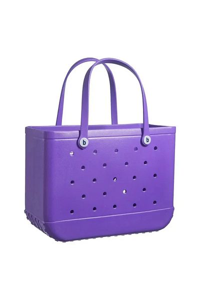 Choice 38x32x13cm Purple Rubber Women Bogg Bag Fashion Summer Pool Shoulder Handbag Eva Large Capacity Shop