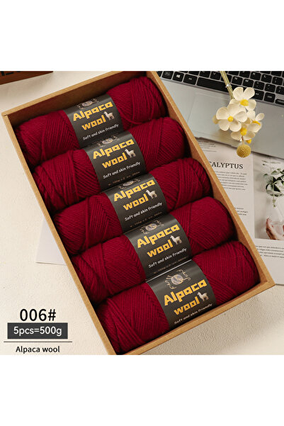 Choice 06 خيوط حياكة سميكة من صوف الألبكة Erhong 500 جرام 245 متعددة الألوان ...