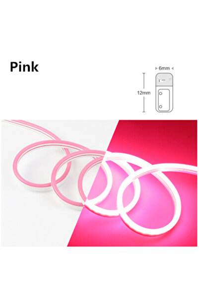 Choice 5 أمتار 12 فولت 1 سم يمكن قصها وردي 12 فولت مصابيح نيون شريطية شريط مر...