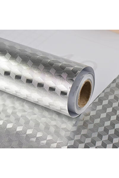 Choice ملصقات حائط مقاومة للحرارة العالية للمطبخ مقاس 40 سم × 3 أمتار فضية 1 ...