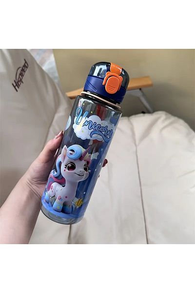 Choice 700ml New Blue 700ml Cosmic Astronaut Themed Insulated Water Bottle Leakproof Flip Lid Carrying Stra