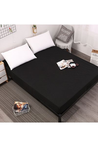 Choice 160X200X30cm Black Waterproof Bed Fitted Sheet Soft Breathable Mattress cover Grey Queen/King/Twin/F