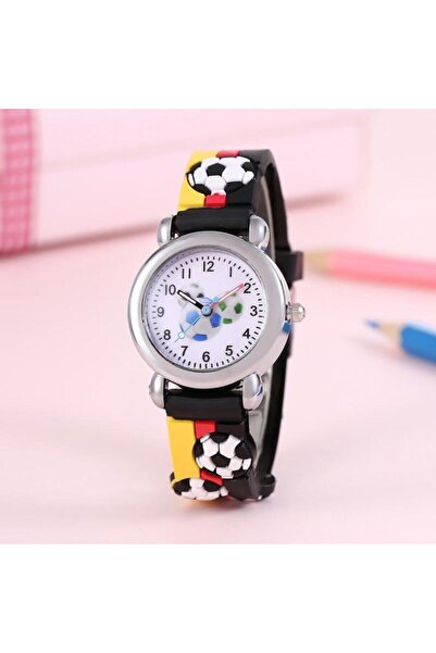 Choice ساعة كوارتز سوداء جديدة بألوان كرتونية لكرة القدم للطلاب والأطفال ساعة...
