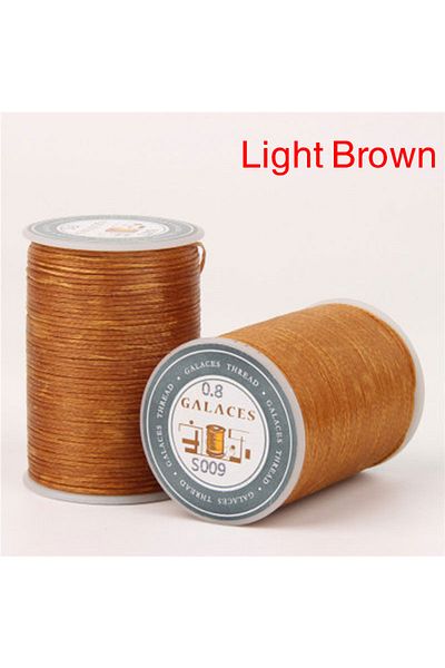 Choice Light Brown 0.8mm 90m Waxed Thread Repair Cord String DIY Handmade Sewing Leather Wax Stitching Thre