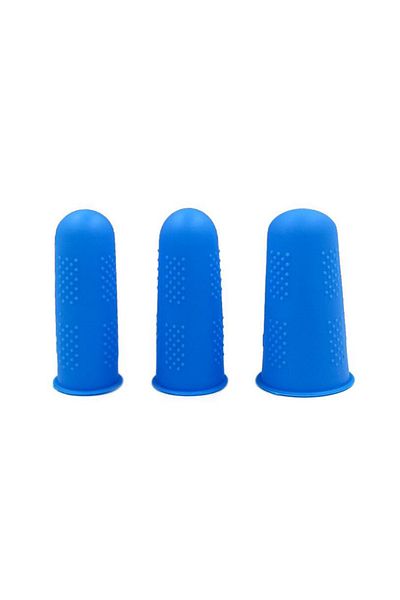 WHPHous Blue 3Pcs Silicone Finger Protector Sleeve Cover Anti-cut Heat Resistant Finger Sleeves Great Cookin