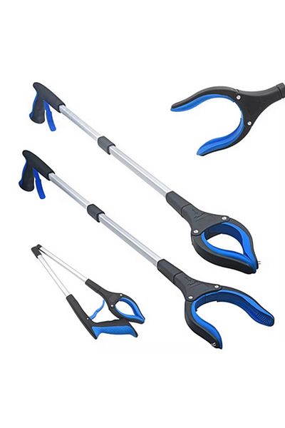 Choice 1 pack blue Collapsible Garbage Reacher Grabber Pick Up Tools